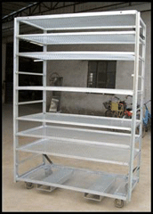 Custom slide-in cart.